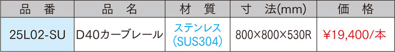 D40レール 〈ステンレス SUS304／アルミ・スチール〉 | 岡田装飾金物株式会社